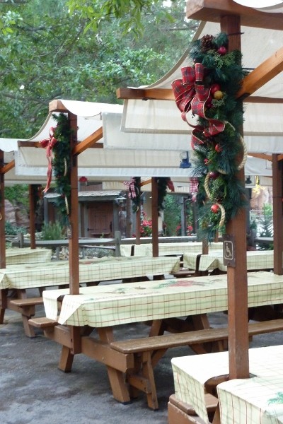DL Rustic Holiday Decor – Picnic Table and post ideas